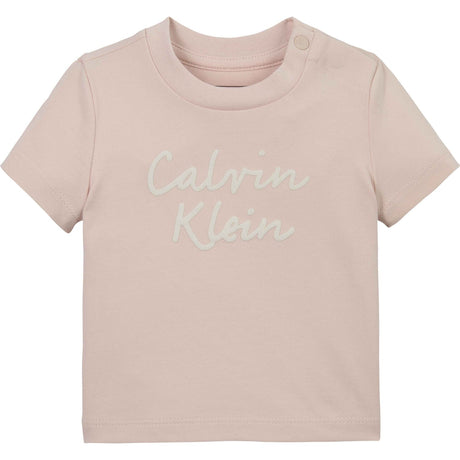 Calvin Klein Silver Peony Colour Logo Ss T-Skjorte