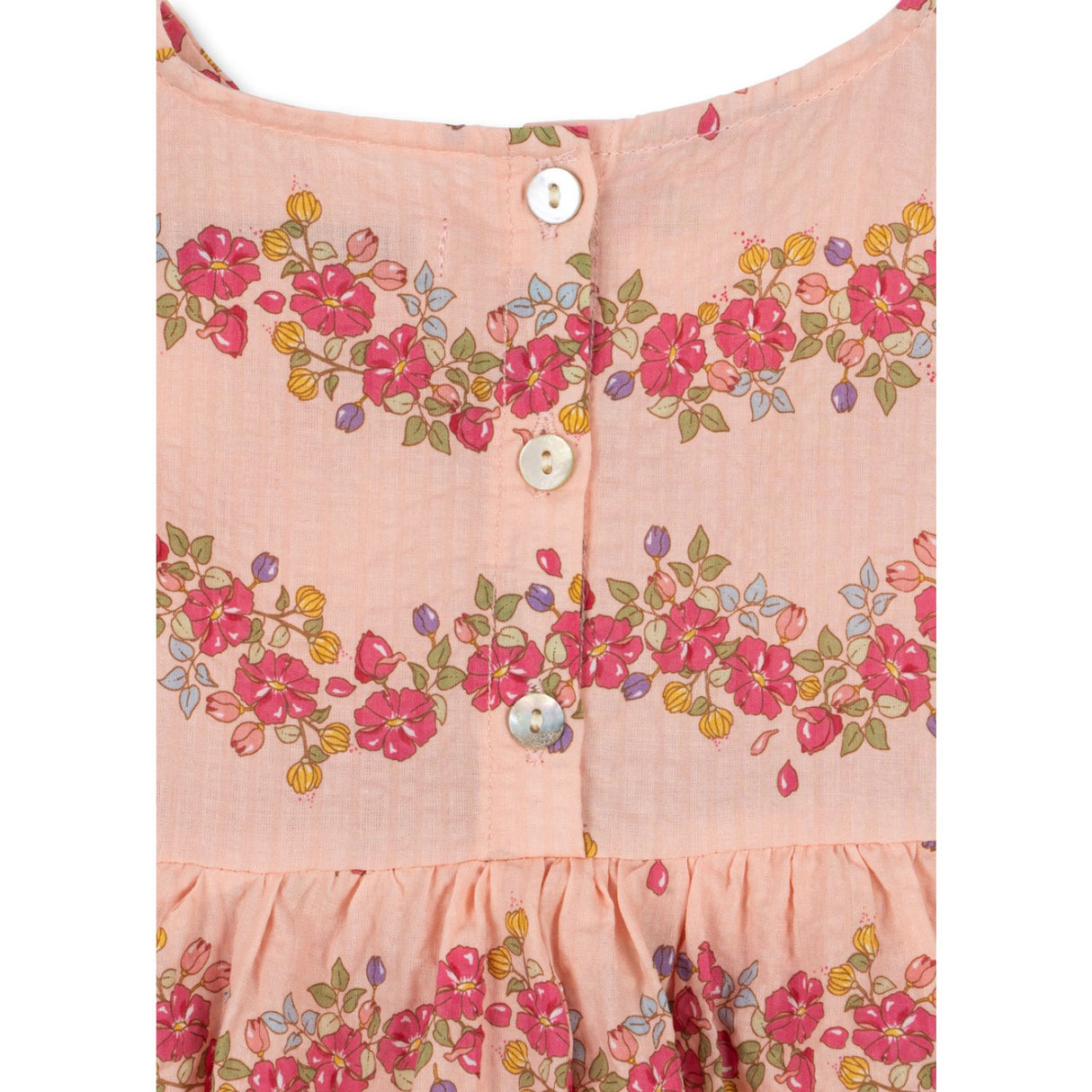 Konges Sløjd Floria Pink Bella Flæse Romper GOTS