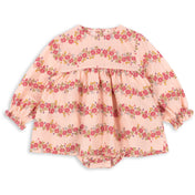 Konges Sløjd Floria Pink Bella Flæse Romper GOTS