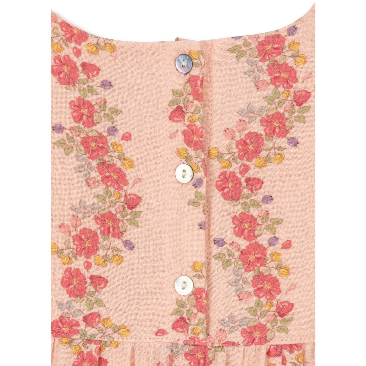 Konges Sløjd Floria Pink Coco Flæse Romper GOTS