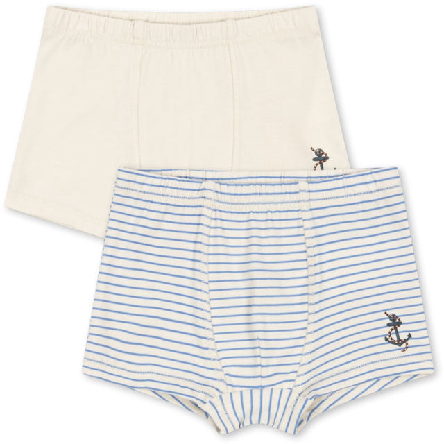 Konges Sløjd Stripe Provence Mix Basic 2 Pak Boy Boxers GOTS