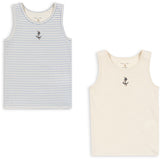 Konges Sløjd Stripe Provence Mix Basic 2 Pak Tanktop GOTS
