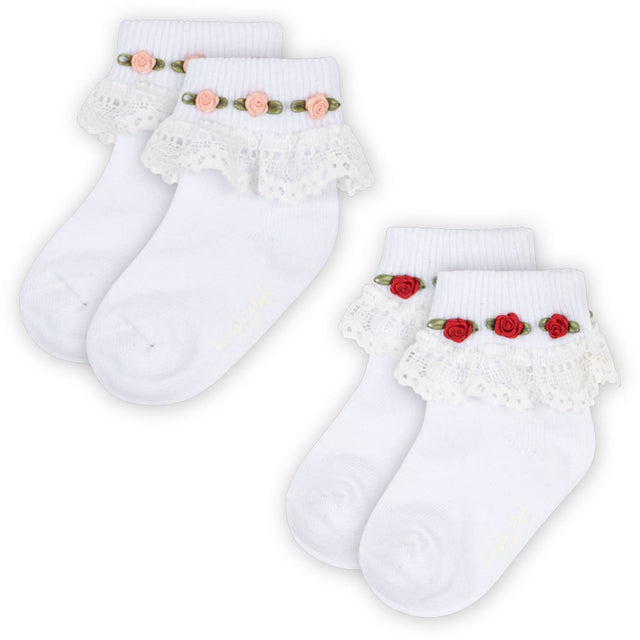 Konges Sløjd Optic White 2 Pak Lace Strømper