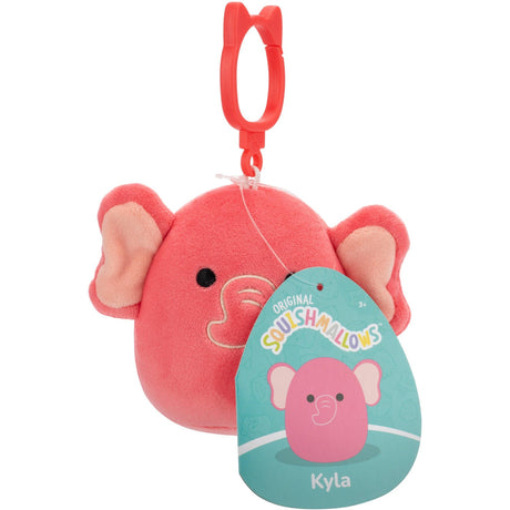 Squishmallows 9 Cm P22 Clip-on Kyla Pink Elephant