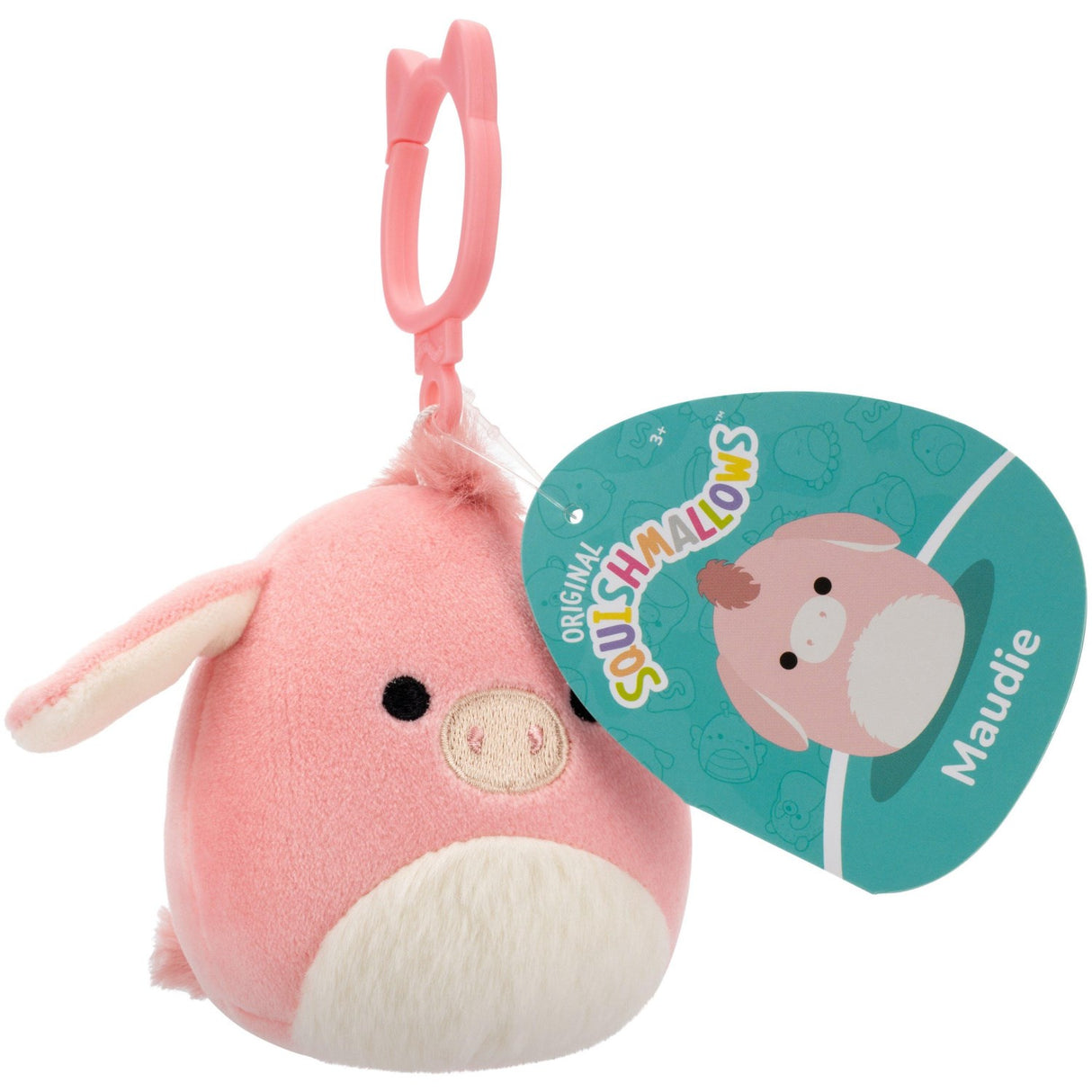 Squishmallows 9 Cm P22 Clip-on Maudie Pink Donkey