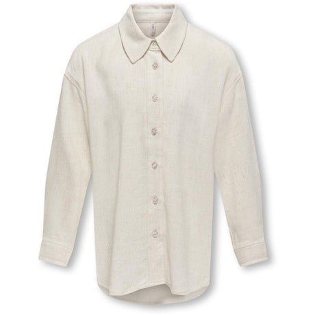 kids ONLY Moonbeam Siesta L/S Hør Blend Ovs Skjorte Pnt