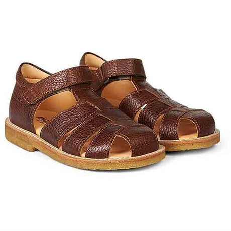 Angulus Sandal M. Velcrolukning Mellembrun