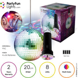Party Funlight Party Sæt - Rotating Mirror Ball With LED And Motor