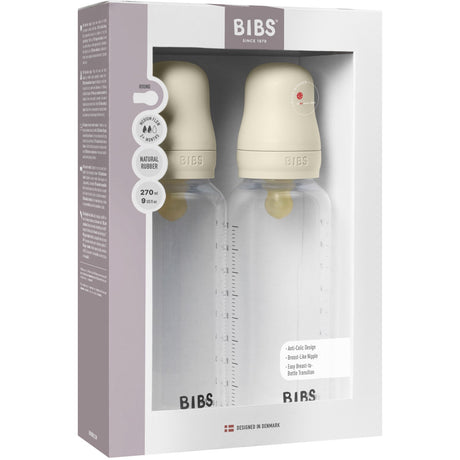 Bibs Ivory Baby Flaske Round Latex 2 Pack 270 ml Medium Flow