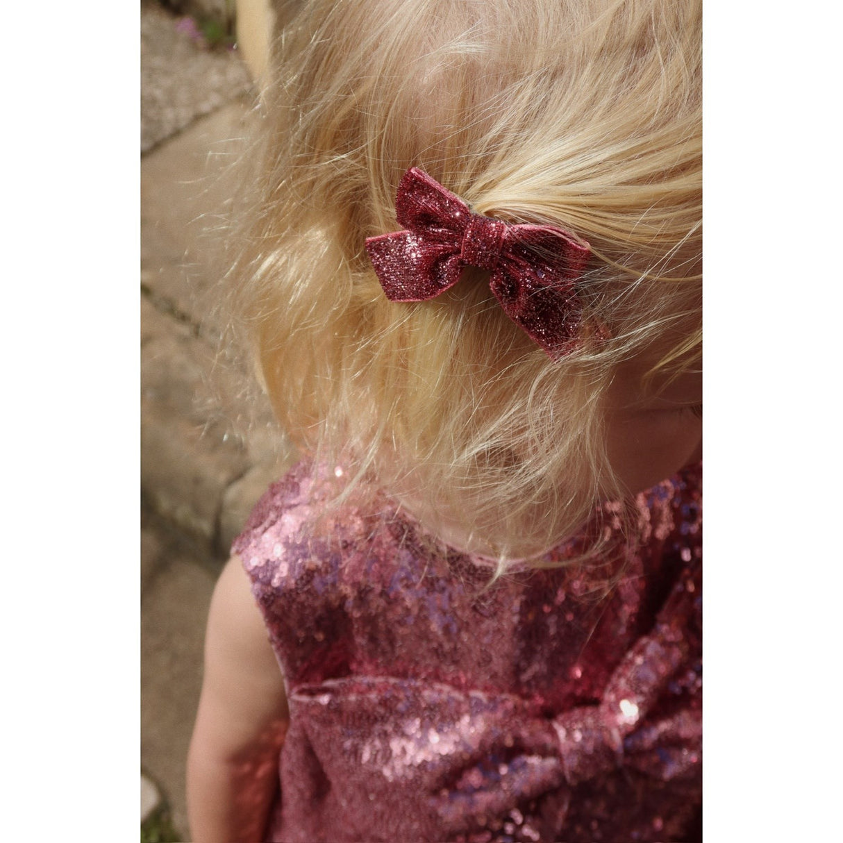 Konges Sløjd Pink Mix 4 Pack Glitter Sløjfe Hårspænder