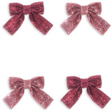 Konges Sløjd Pink Mix 4 Pack Glitter Sløjfe Hårspænder