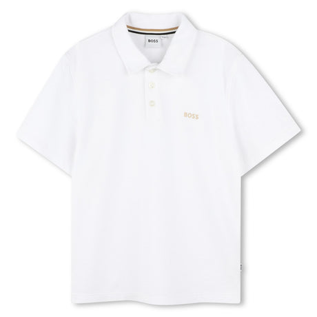 Hugo Boss White Short Sleeved Polo