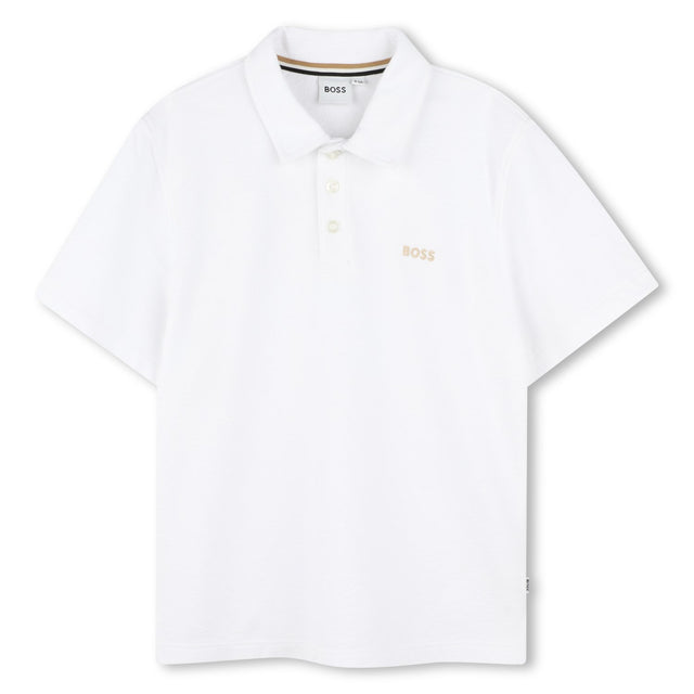 Hugo Boss White Short Sleeved Polo