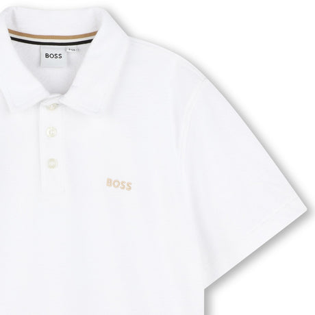 Hugo Boss White Short Sleeved Polo