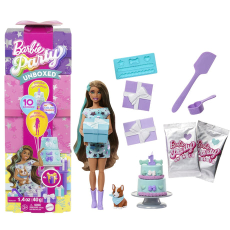 Barbie® Party Unboxed Brunette Dukke
