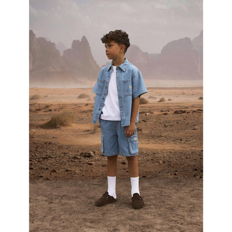 Name It Light Blue Denim Stripes Felix Denim Skjorte