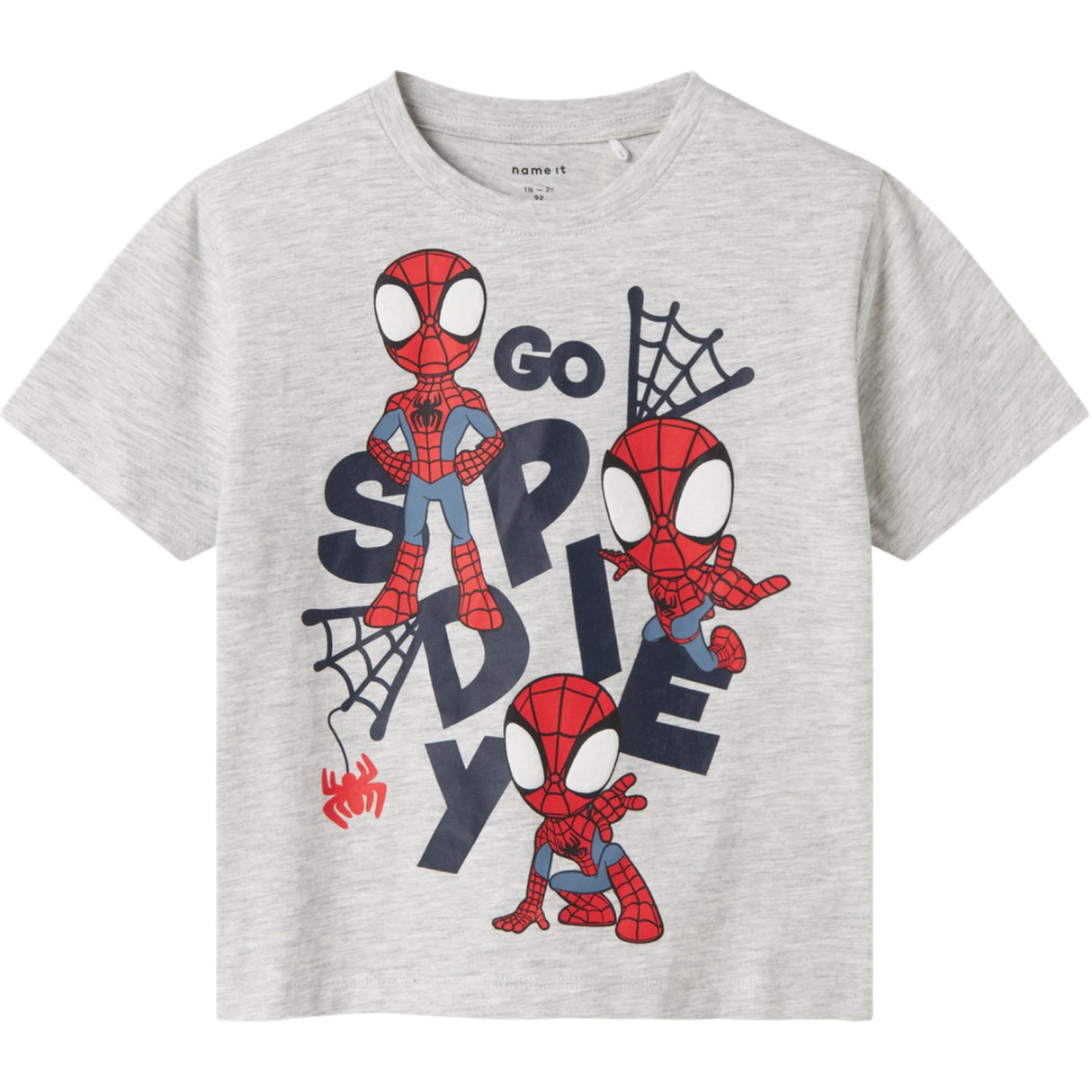 Name It Light Grey Melange Main Spidey Regular T-Shirt