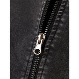 Name It Dark Grey Denim Luna Denim Bomber Jakke