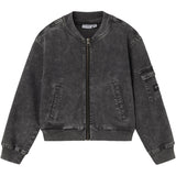 Name It Dark Grey Denim Luna Denim Bomber Jakke