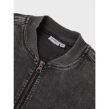 Name It Dark Grey Denim Luna Denim Bomber Jakke