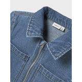 Name It Medium Blue Denim Astrid Zip Denim Kjole