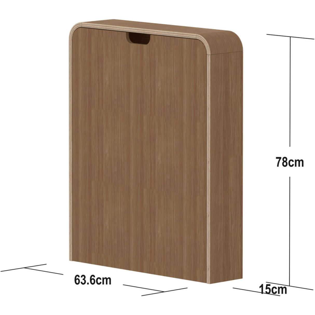 FLEXA Oak Væghængt Puslebord