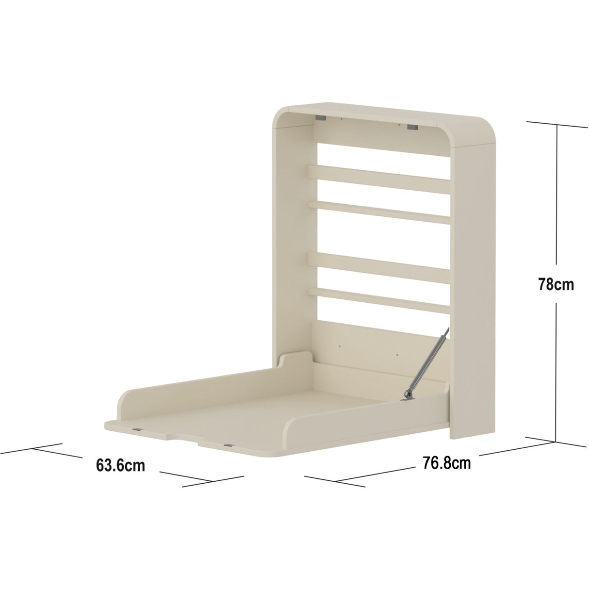 FLEXA Cream Væghængt Puslebord