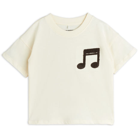 Mini Rodini Offwhite Note Chenille T-Shirt
