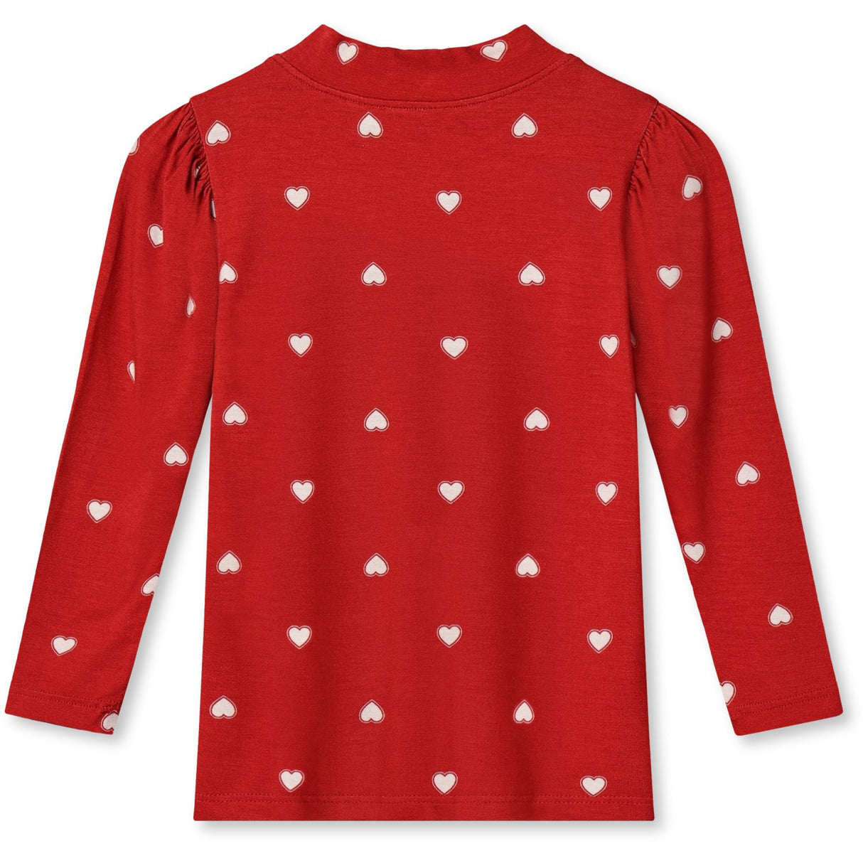 Fliink Pompeian Red Aop Kelly Puff Ls Bluse