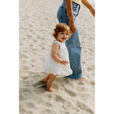 Wheat Summer Blue Stripe Kjole Ruffle Ayla