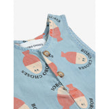 Bobo Choses Lys Blue Morning Egg All Over Denim Playsuit