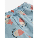 Bobo Choses Light Blue Morning Egg All Over Woven Bermuda Shorts
