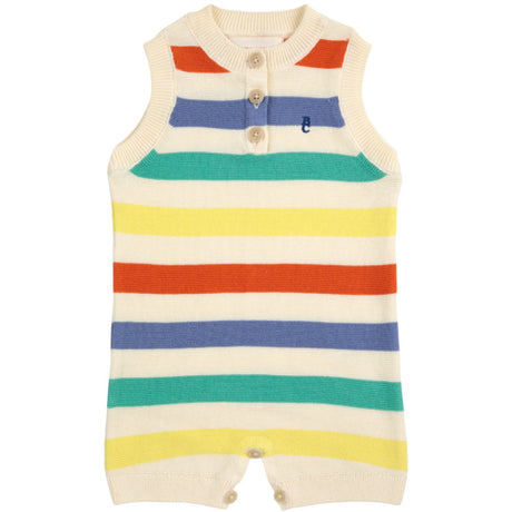 Bobo Choses Multicolor Striped Strikket Playsuit