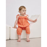 Bobo Choses Coral Pink Vichy Woven Overall