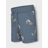 Name It Blue Mirage Dino Surf Vermo AOP Long Sweat Shorts Noos