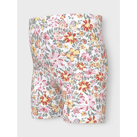 Name It Bright White Yellow Flower Vayo Kort Leggings