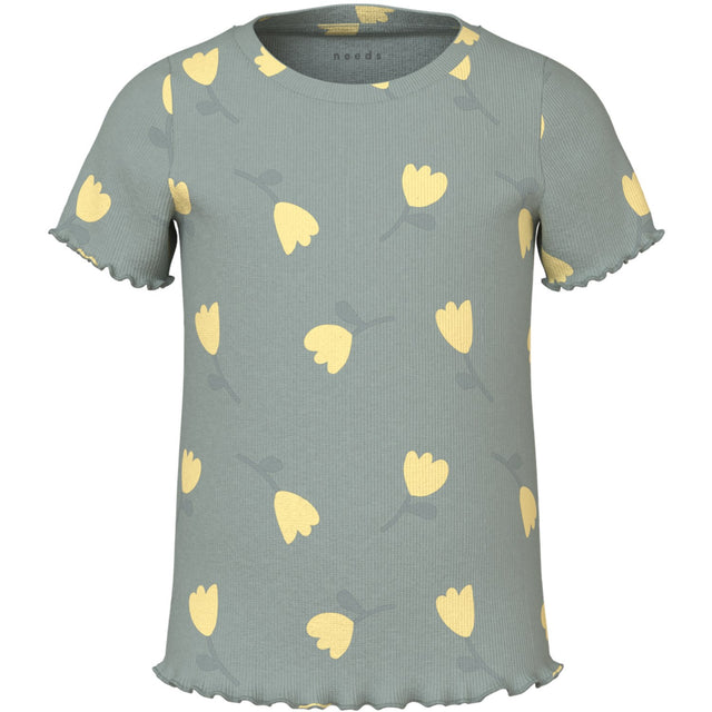 Name It Aqua Gray Lemon Vemma AOP Slim T-Shirt