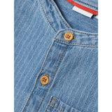 Name It Light Blue Denim Stripes Fido Denim Skjorte