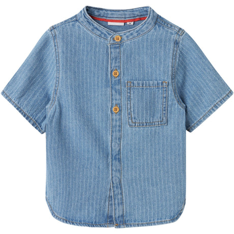 Name It Light Blue Denim Stripes Fido Denim Skjorte