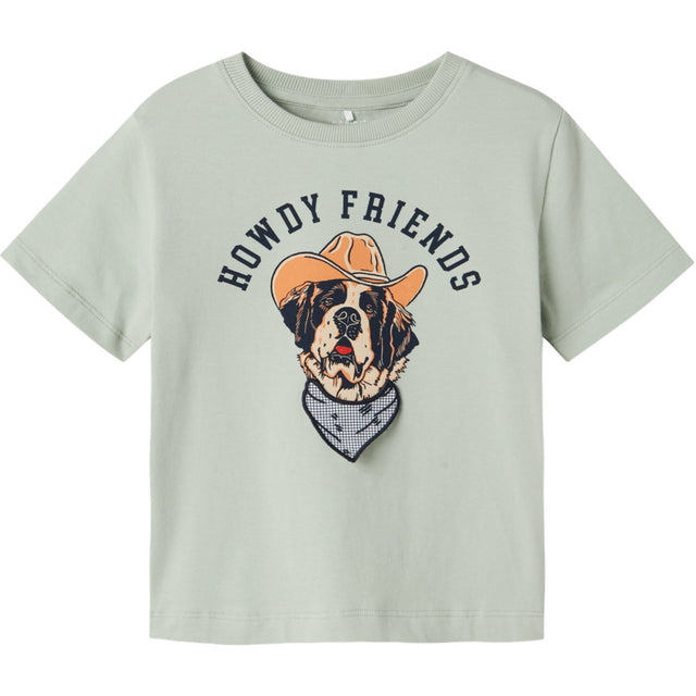 Name It Aqua Gray Hasse Regular T-Shirt