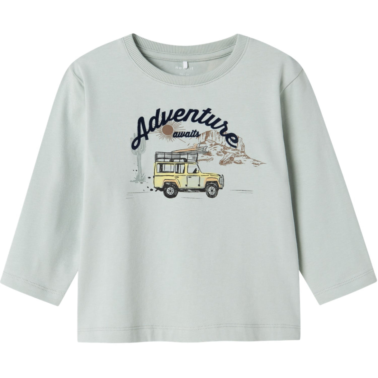 Name It Aqua Gray Hako Regular Bluse