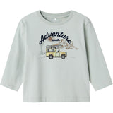 Name It Aqua Gray Hako Regular Bluse