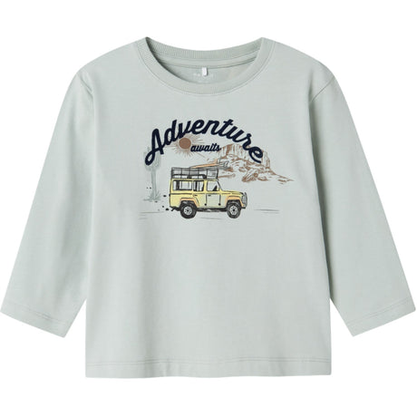 Name It Aqua Gray Hako Regular Bluse