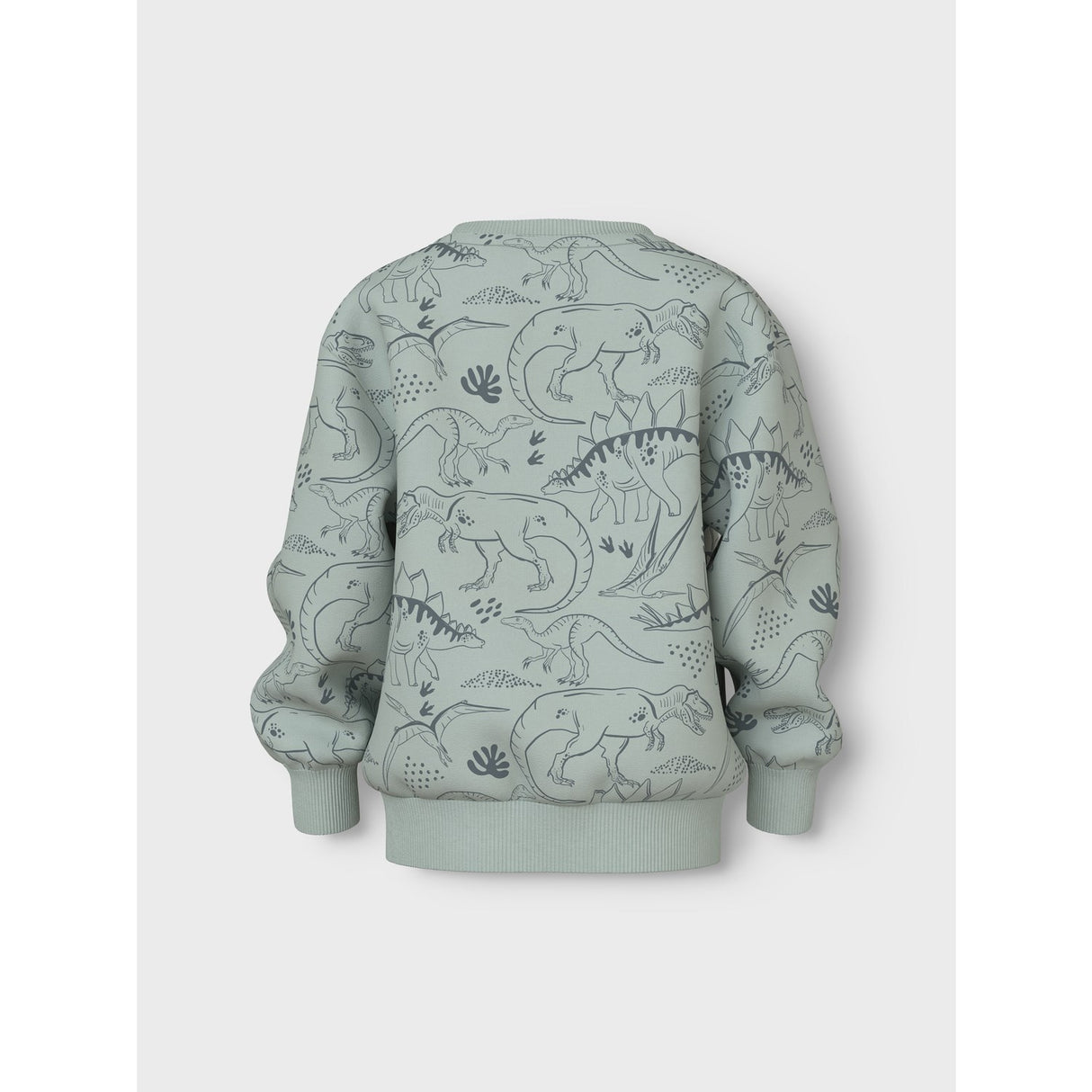 Name It Aqua Gray Tone Dino Vermo AOP Regular Sweatshirt