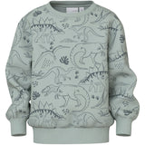 Name It Aqua Gray Tone Dino Vermo AOP Regular Sweatshirt