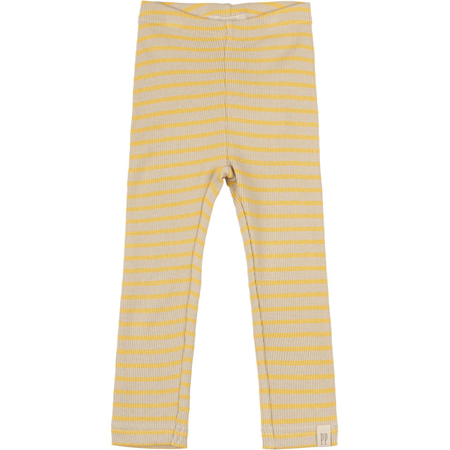 Petit Piao Yellow Sun/Dark Off White Leggings Modal Striped