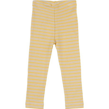 Petit Piao Yellow Sun/Dark Off White Leggings Modal Striped
