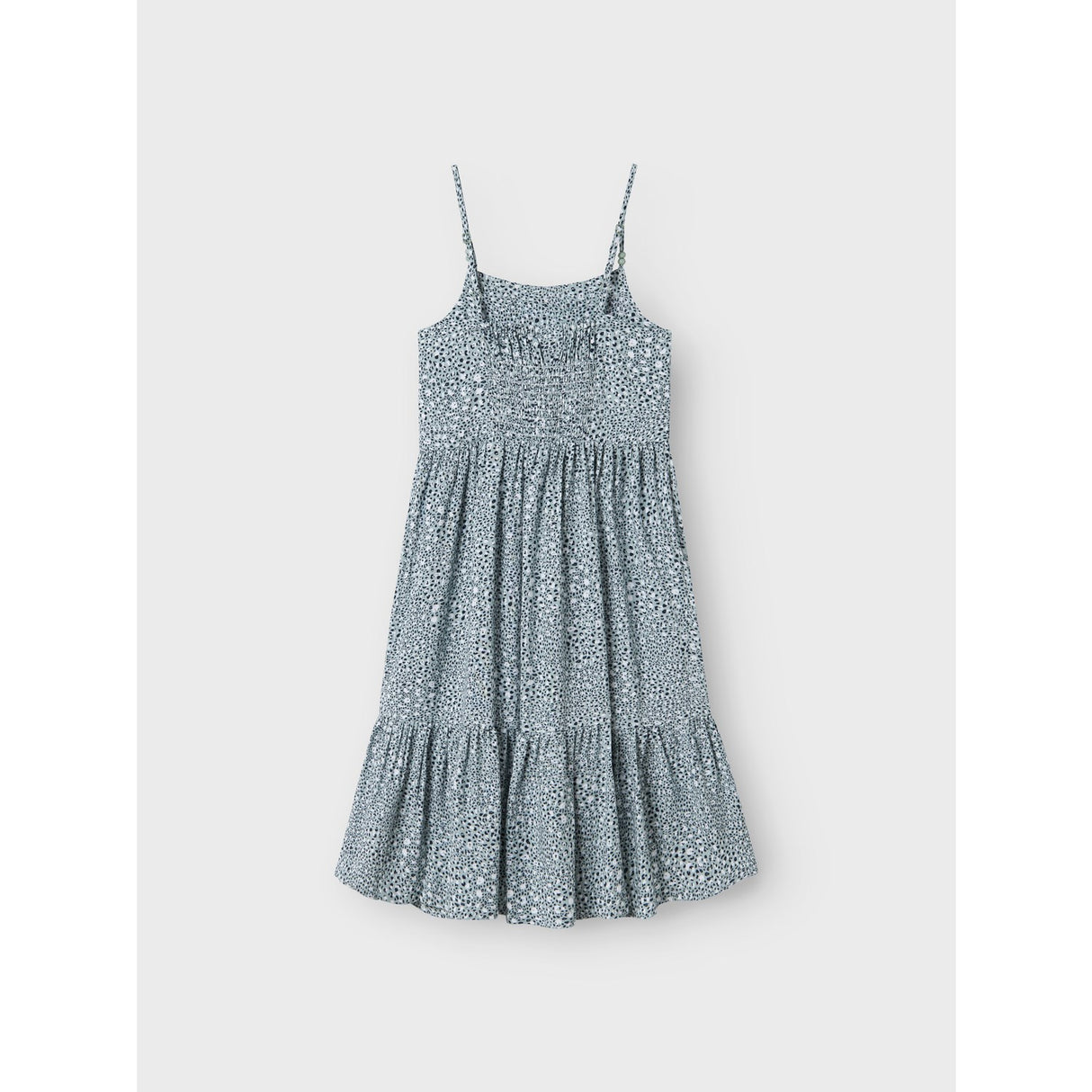 Name It Aqua Gray Leo Jilli Strop Midi Kjole