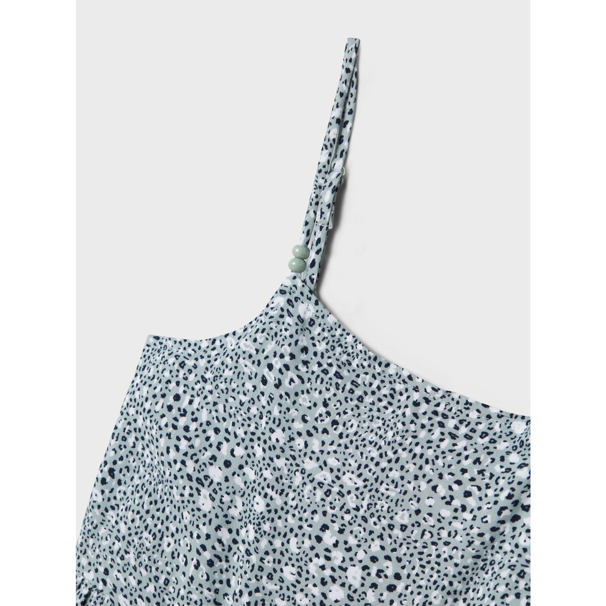 Name It Aqua Gray Leo Jilli Strop Midi Kjole