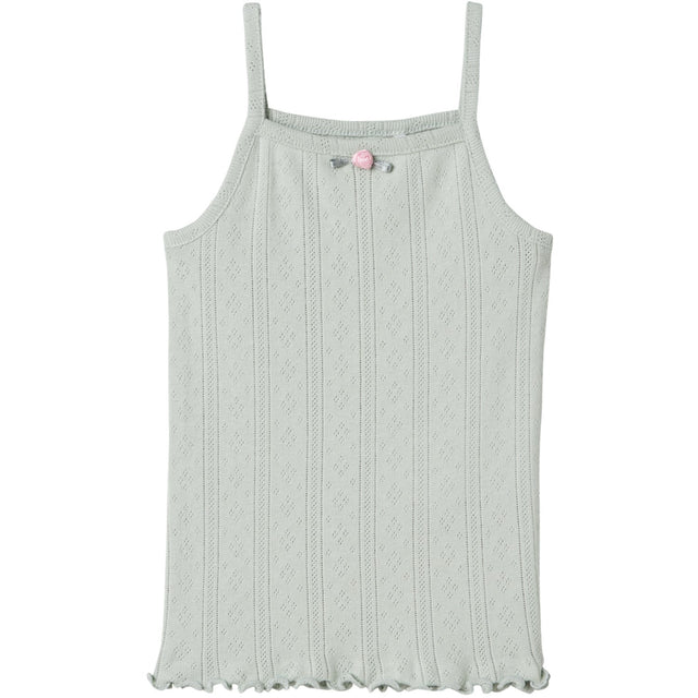 Name It Aqua Gray Jsilke Slim Strop Top